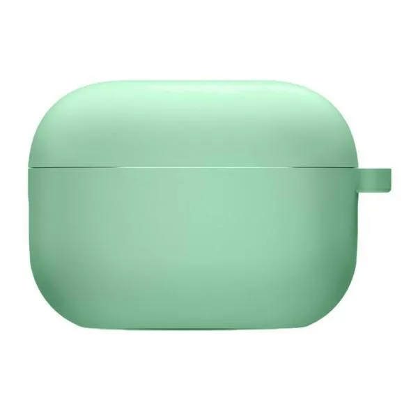 Силиконовый футляр с микрофиброй для наушников Airpods Pro 2 / Pro — Зеленый — фото 2