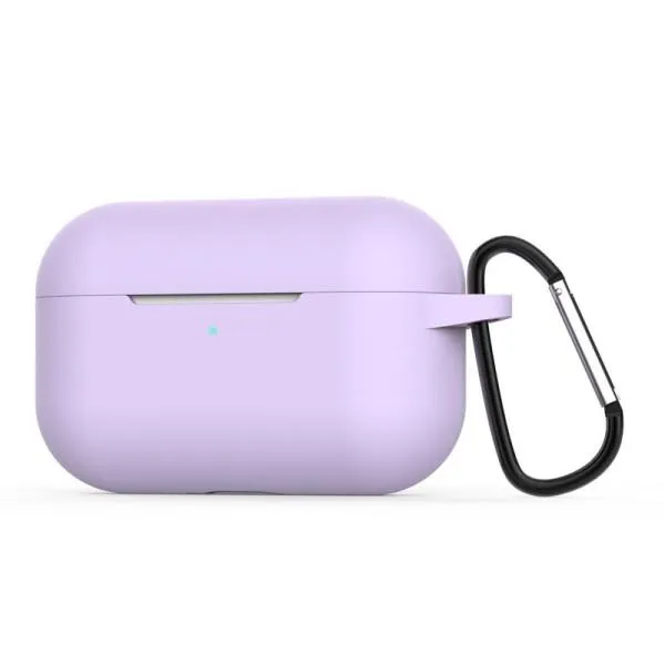 Силиконовый футляр с карабином для наушников AirPods Pro — Сиреневый — фото 2