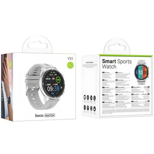 Смарт-часы Hoco Y31 Smart sports watch (call version) — Серебряный — фото 4