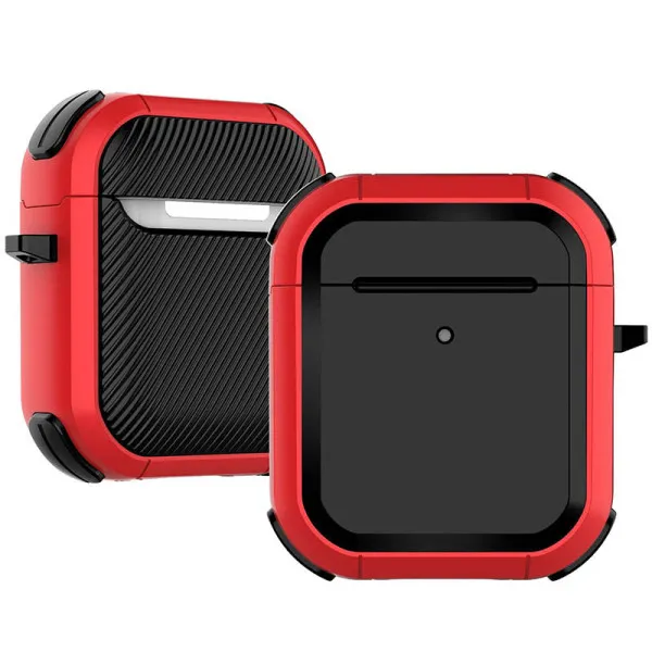 Футляр противоударный Black ed. для наушников Airpods 1/2 — Красный — фото 1
