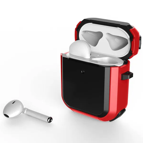Футляр противоударный Black ed. для наушников Airpods 1/2 — Красный — фото 2
