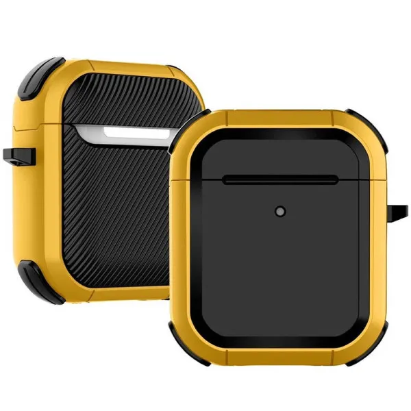 Футляр противоударный Black ed. для наушников Airpods 1/2 — Желтый