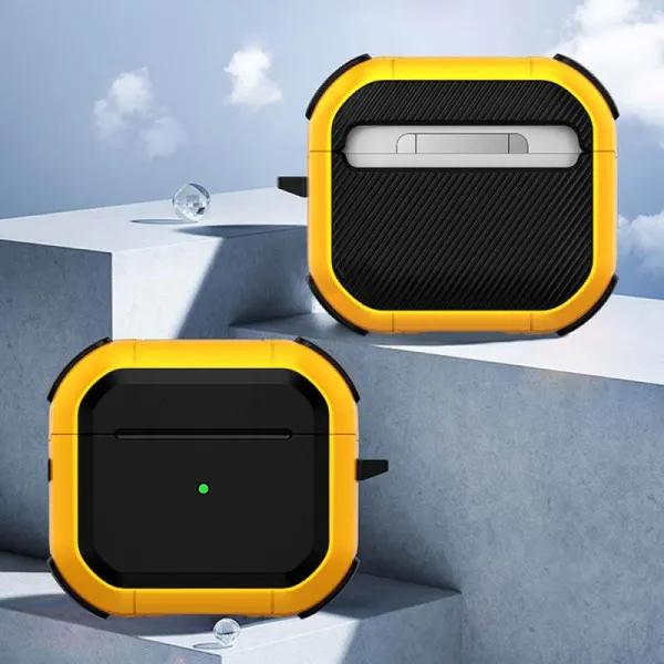 Футляр противоударный Black ed. для наушников Airpods 3 — Желтый — фото 2