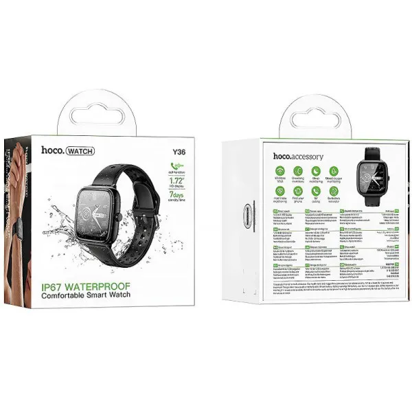 Смарт-часы Hoco Y36 Smart sports watch (call version) — Черный — фото 2 Смарт-часы Hoco Y36 Smart sports watch (call version) — Черный — фото 2