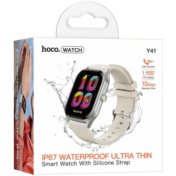 Смарт-годинник Hoco Y41 Smart sports watch (call version) — Срібний — фото 3