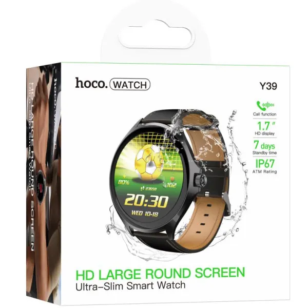 Смарт-годинник Hoco Y39 Smart sports watch (call version) — Чорний — фото 2