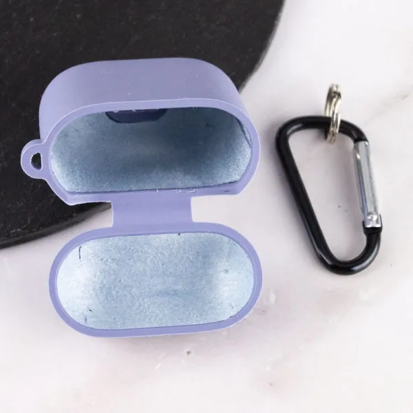 Силиконовый футляр с микрофиброй для наушников Airpods 1/2 — Серый — фото 5