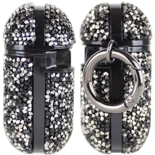 TPU чехол Bling World Rock Diamond для наушников AirPods 1/2 — Черный — фото 3 TPU чехол Bling World Rock Diamond для наушников AirPods 1/2 — Черный — фото 3