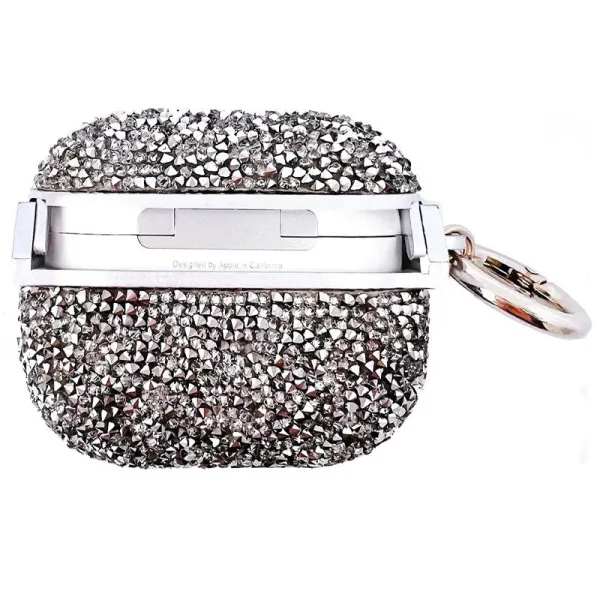 TPU чехол Bling World Rock Diamond для наушников AirPods 3 — Серебряный — фото 3