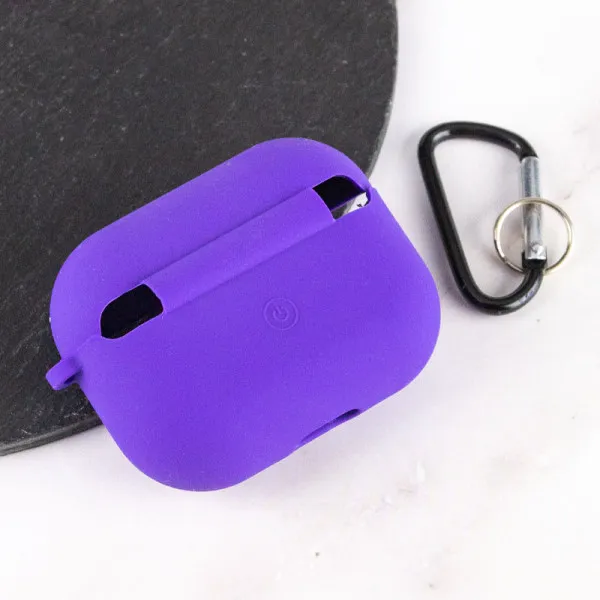 Силиконовый футляр с микрофиброй для наушников Airpods Pro 2 / Pro — Фиолетовый — фото 5 Силиконовый футляр с микрофиброй для наушников Airpods Pro 2 / Pro — Фиолетовый — фото 5