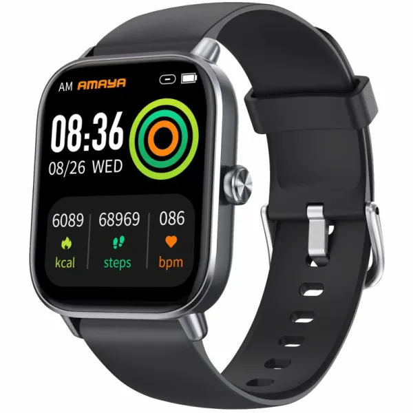 Смарт-годинник Amaya ASW-20 Smart sports watch (call version) — Чорний — фото 1