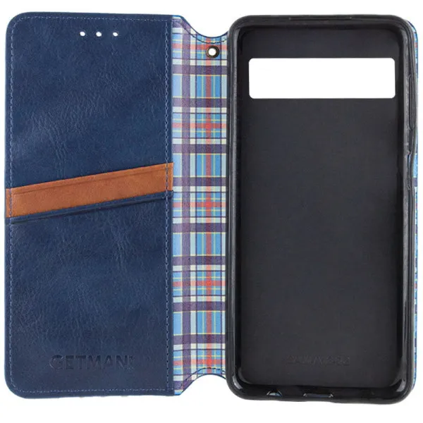 Шкіряний чохол-книжка GETMAN Cubic (PU) для Google Pixel 6 — Синій — фото 3