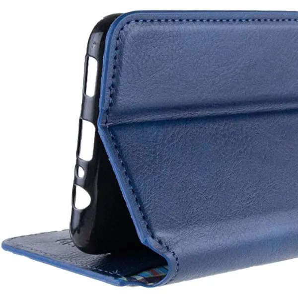 Кожаный чехол-книжка GETMAN Cubic (PU) для Google Pixel 6a — Синий — фото 4 Кожаный чехол-книжка GETMAN Cubic (PU) для Google Pixel 6a — Синий — фото 4