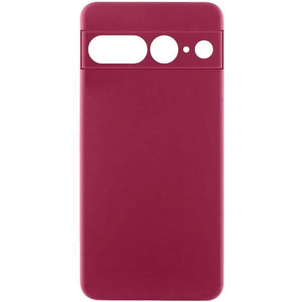 Чехол TPU GETMAN Liquid Silk Full Camera для Google Pixel 7 Pro — Бордовый Чехол TPU GETMAN Liquid Silk Full Camera для Google Pixel 7 Pro — Бордовый