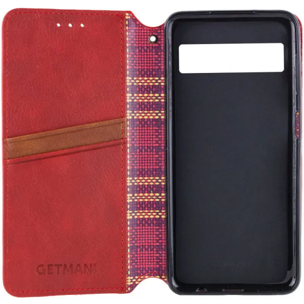 Кожаный чехол-книжка GETMAN Cubic (PU) для Google Pixel 7 — Красный — фото 3 Кожаный чехол-книжка GETMAN Cubic (PU) для Google Pixel 7 — Красный — фото 3