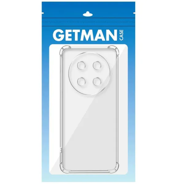 TPU чехол GETMAN Ease logo усиленные углы Full Camera для Honor X9c — Прозрачный — фото 3 TPU чехол GETMAN Ease logo усиленные углы Full Camera для Honor X9c — Прозрачный — фото 3