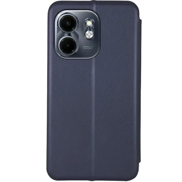 Кожаный чехол-книжка Classy для Infinix Smart 9 4G / Hot 50i — Темно-синий — фото 2 Кожаный чехол-книжка Classy для Infinix Smart 9 4G / Hot 50i — Темно-синий — фото 2