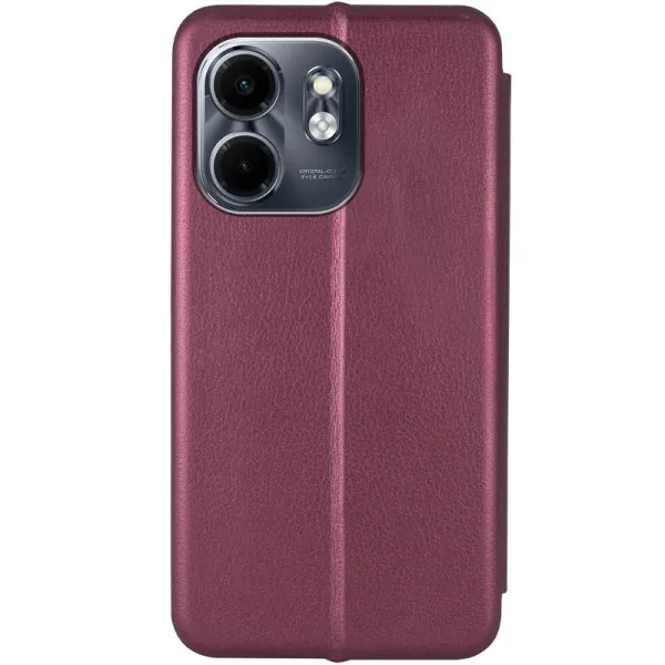 Кожаный чехол-книжка Classy для Infinix Smart 9 4G / Hot 50i — Бордовый — фото 3 Кожаный чехол-книжка Classy для Infinix Smart 9 4G / Hot 50i — Бордовый — фото 3