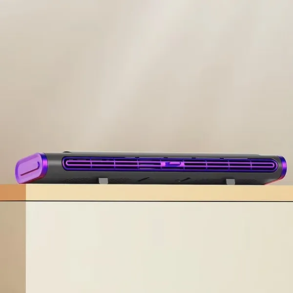 Настільний вентилятор F3 Tower Fan 3 speeds with battery 1200 mAh — Фіолетовий — фото 4