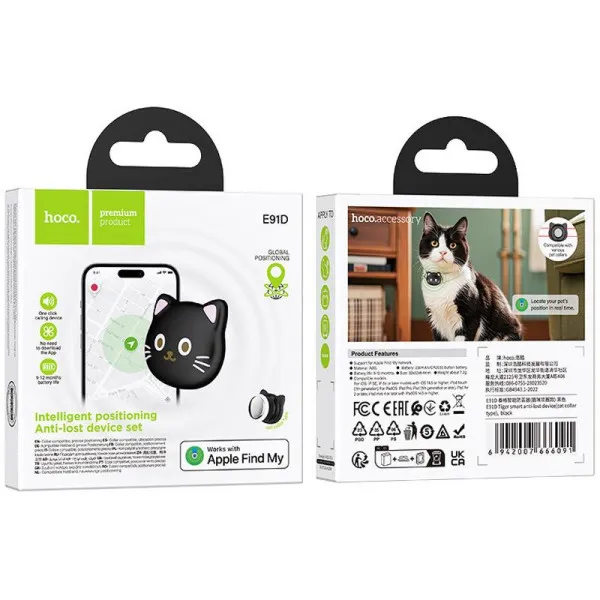 Трекер Hoco E91D Tiger Kitty 230 mAh — Черный — фото 3