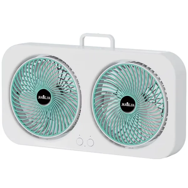 Настольный вентилятор F105 Dual-Fan Design 1800mAh — Зеленый