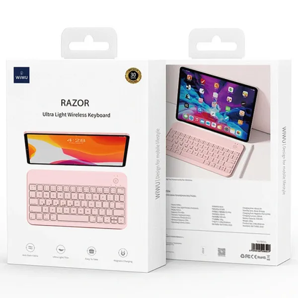 Клавиатура беспроводная WIWU Razor Wireless Keyboard RZ-01 2.4G — Розовый — фото 5