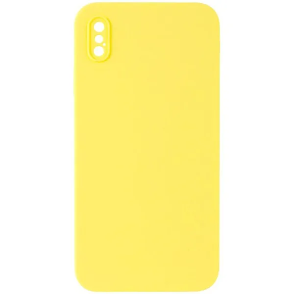 Чехол Silk Square Full Camera Protective (AA) NO LOGO для Apple iPhone X / XS (5.8") — Желтый