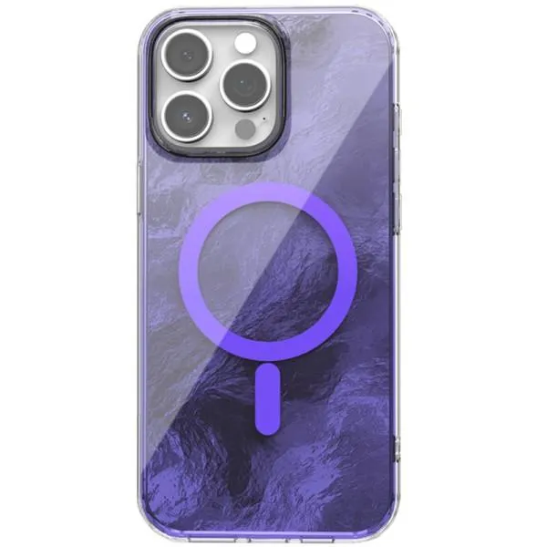 Чехол TPU Shiny Mountain Magnetic Fit для Apple iPhone 12 Pro / 12 (6.1") — Фиолетовый — фото 1 Чехол TPU Shiny Mountain Magnetic Fit для Apple iPhone 12 Pro / 12 (6.1") — Фиолетовый — фото 1