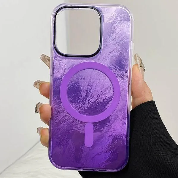 Чехол TPU Shiny Mountain Magnetic Fit для Apple iPhone 12 Pro / 12 (6.1") — Фиолетовый — фото 2 Чехол TPU Shiny Mountain Magnetic Fit для Apple iPhone 12 Pro / 12 (6.1") — Фиолетовый — фото 2