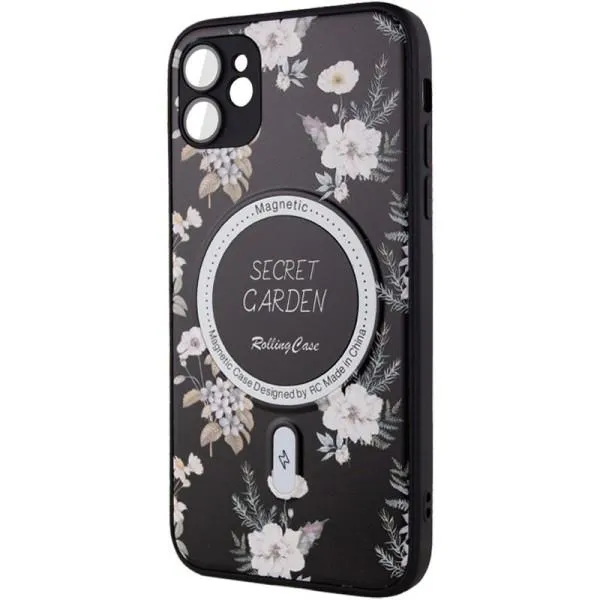 TPU+PC чехол Secret Garden with Magnetic Fit для Apple iPhone 12 (6.1") — Черный — фото 3 TPU+PC чехол Secret Garden with Magnetic Fit для Apple iPhone 12 (6.1") — Черный — фото 3