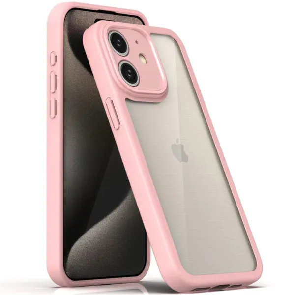 TPU чехол Transparent + Colour 1,5mm для Apple iPhone 12 (6.1") — Розовый — фото 1 TPU чехол Transparent + Colour 1,5mm для Apple iPhone 12 (6.1") — Розовый — фото 1
