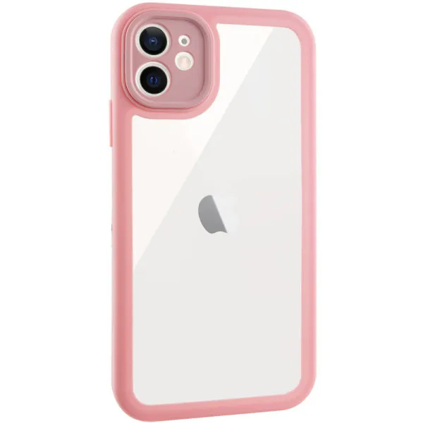TPU чехол Transparent + Colour 1,5mm для Apple iPhone 12 (6.1") — Розовый — фото 2 TPU чехол Transparent + Colour 1,5mm для Apple iPhone 12 (6.1") — Розовый — фото 2