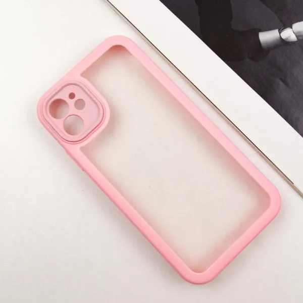 TPU чехол Transparent + Colour 1,5mm для Apple iPhone 12 (6.1") — Розовый — фото 4 TPU чехол Transparent + Colour 1,5mm для Apple iPhone 12 (6.1") — Розовый — фото 4