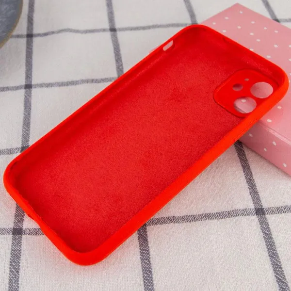 Чохол Silk Full Camera Protective (AA) NO LOGO для Apple iPhone 12 (6.1") — Червоний — фото 2 Чохол Silk Full Camera Protective (AA) NO LOGO для Apple iPhone 12 (6.1") — Червоний — фото 2
