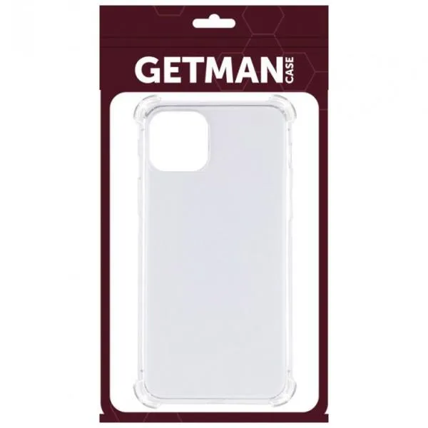 TPU чохол GETMAN Ease logo посилені кути для Apple iPhone 13 mini (5.4") — Прозорий — фото 3 TPU чохол GETMAN Ease logo посилені кути для Apple iPhone 13 mini (5.4") — Прозорий — фото 3