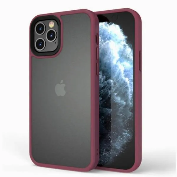TPU+PC чехол Metal Buttons для Apple iPhone 13 Pro Max (6.7") — Бордовый TPU+PC чехол Metal Buttons для Apple iPhone 13 Pro Max (6.7") — Бордовый