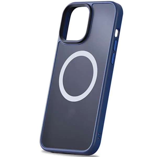 TPU+PC чехол Metal Buttons with Magnetic Fit для Apple iPhone 13 Pro Max (6.7") — Синий — фото 3 TPU+PC чехол Metal Buttons with Magnetic Fit для Apple iPhone 13 Pro Max (6.7") — Синий — фото 3