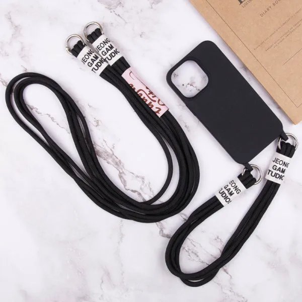 Чохол TPU two straps California для Apple iPhone 13 Pro Max (6.7") — Чорний — фото 5 Чохол TPU two straps California для Apple iPhone 13 Pro Max (6.7") — Чорний — фото 5