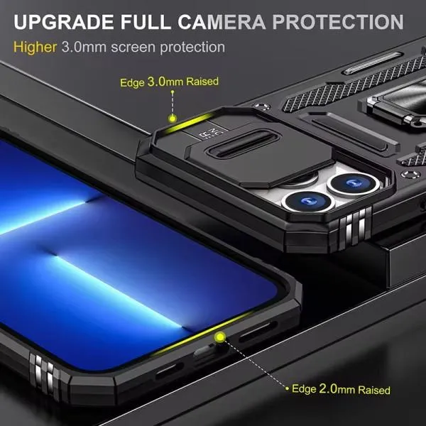 Ударостійкий чохол Camshield Army Ring для Apple iPhone 13 Pro (6.1") — Чорний — фото 4 Ударостійкий чохол Camshield Army Ring для Apple iPhone 13 Pro (6.1") — Чорний — фото 4