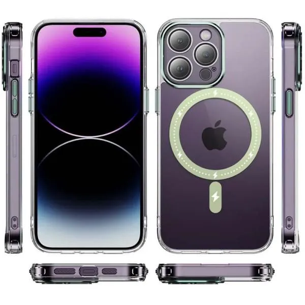 Чохол TPU+PC Colorful with Magnetic Fit для Apple iPhone 13 Pro (6.1") — Зелений — фото 3 Чохол TPU+PC Colorful with Magnetic Fit для Apple iPhone 13 Pro (6.1") — Зелений — фото 3