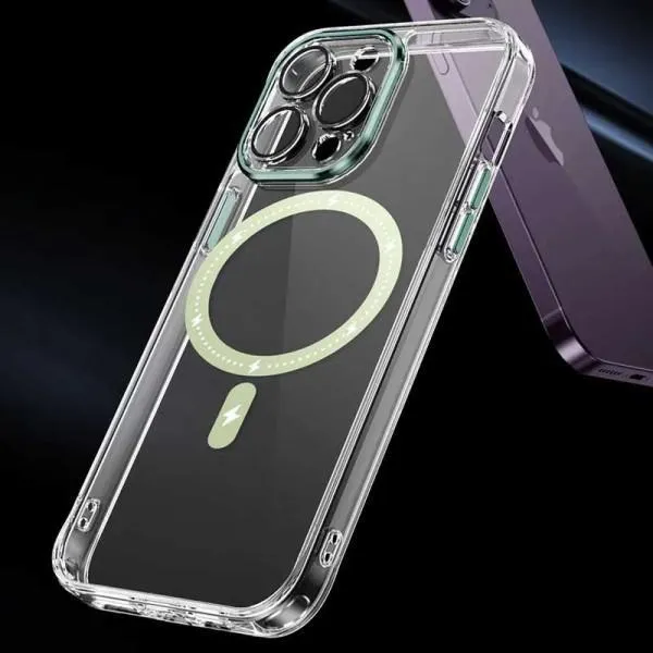 Чохол TPU+PC Colorful with Magnetic Fit для Apple iPhone 13 Pro (6.1") — Зелений — фото 4 Чохол TPU+PC Colorful with Magnetic Fit для Apple iPhone 13 Pro (6.1") — Зелений — фото 4