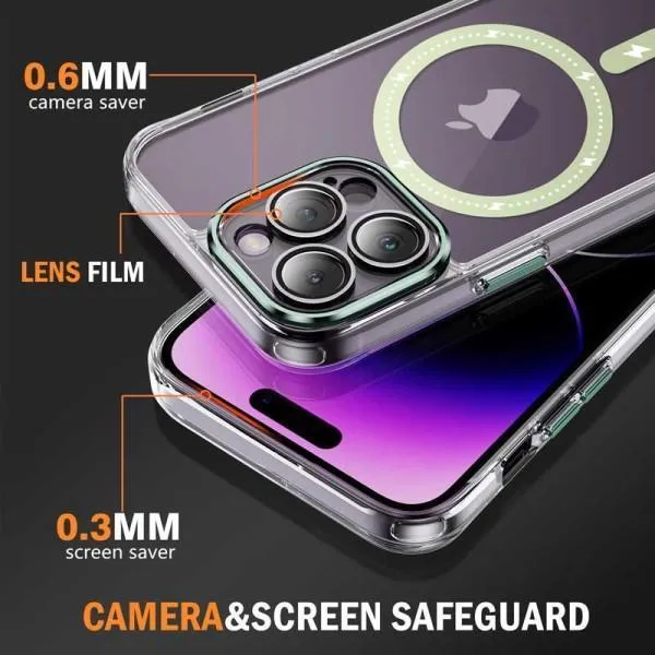 Чохол TPU+PC Colorful with Magnetic Fit для Apple iPhone 13 Pro (6.1") — Зелений — фото 5 Чохол TPU+PC Colorful with Magnetic Fit для Apple iPhone 13 Pro (6.1") — Зелений — фото 5
