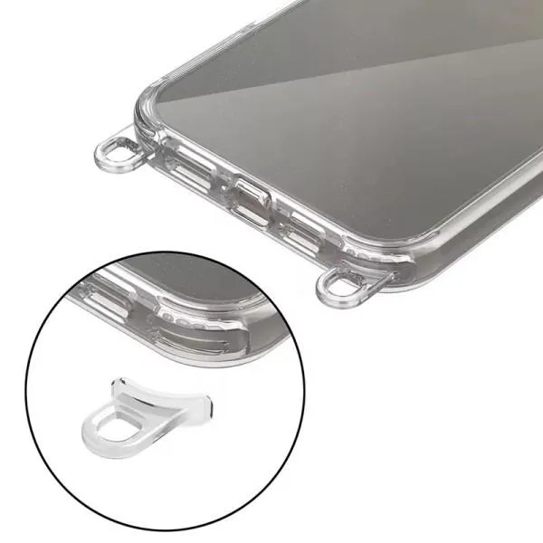 Чехол TPU Transparent with Straps для Apple iPhone 13 Pro (6.1") — Черный — фото 3 Чехол TPU Transparent with Straps для Apple iPhone 13 Pro (6.1") — Черный — фото 3