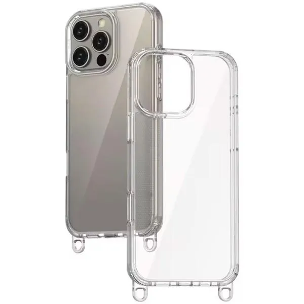 Чехол TPU Transparent with Straps для Apple iPhone 13 Pro (6.1") — Черный — фото 4 Чехол TPU Transparent with Straps для Apple iPhone 13 Pro (6.1") — Черный — фото 4