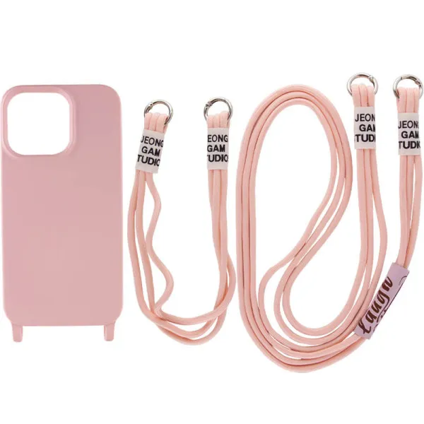 Чехол TPU two straps California для Apple iPhone 13 Pro (6.1") — Розовый — фото 1 Чехол TPU two straps California для Apple iPhone 13 Pro (6.1") — Розовый — фото 1