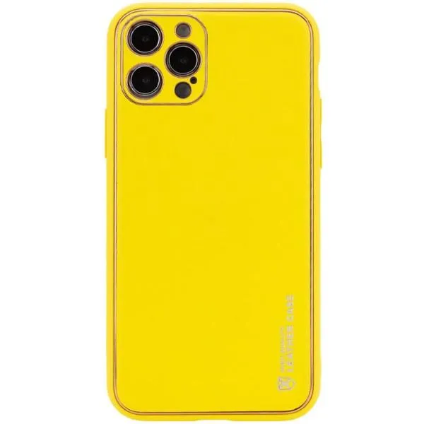Шкіряний чохол Xshield для Apple iPhone 14 Pro Max (6.7") — Жовтий — фото 1 Шкіряний чохол Xshield для Apple iPhone 14 Pro Max (6.7") — Жовтий — фото 1