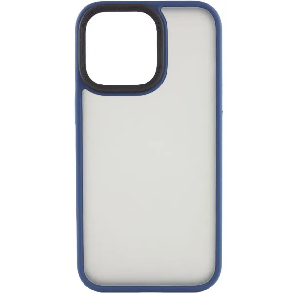 TPU+PC чехол Metal Buttons для Apple iPhone 14 Pro Max (6.7") — Синий — фото 1
