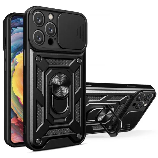Чехол Ummi Camshield Serge Ring для Apple iPhone 14 Pro Max (6.7") — Черный Чехол Ummi Camshield Serge Ring для Apple iPhone 14 Pro Max (6.7") — Черный