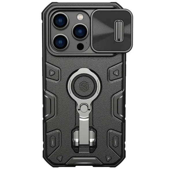 TPU+PC чохол Nillkin CamShield Armor Pro no logo (шторка на камеру) для Apple iPhone 14 Pro (6.1") — Чорний — фото 2 TPU+PC чохол Nillkin CamShield Armor Pro no logo (шторка на камеру) для Apple iPhone 14 Pro (6.1") — Чорний — фото 2