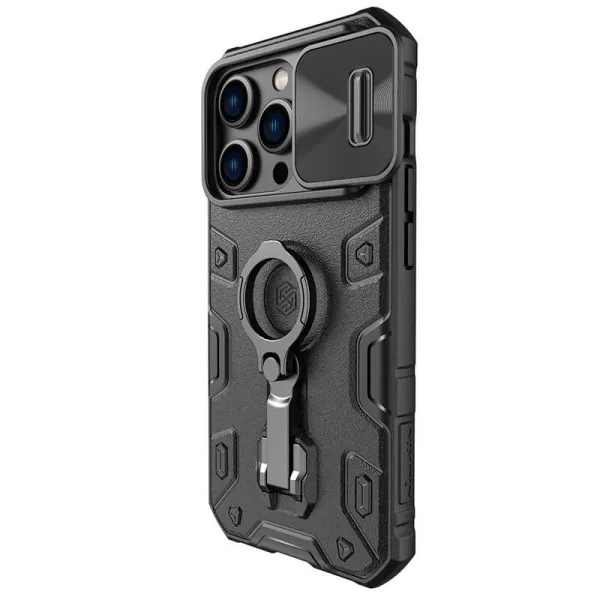 TPU+PC чохол Nillkin CamShield Armor Pro no logo (шторка на камеру) для Apple iPhone 14 Pro (6.1") — Чорний — фото 3 TPU+PC чохол Nillkin CamShield Armor Pro no logo (шторка на камеру) для Apple iPhone 14 Pro (6.1") — Чорний — фото 3